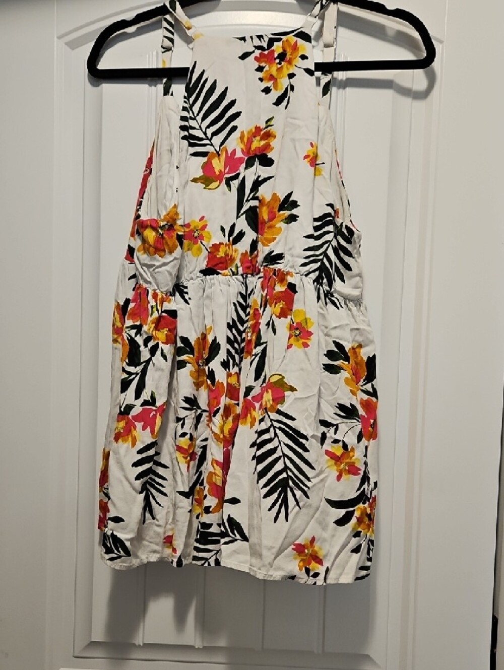 torrid White Tropical Zip-Front Racerback Top - Picture 5 of 8